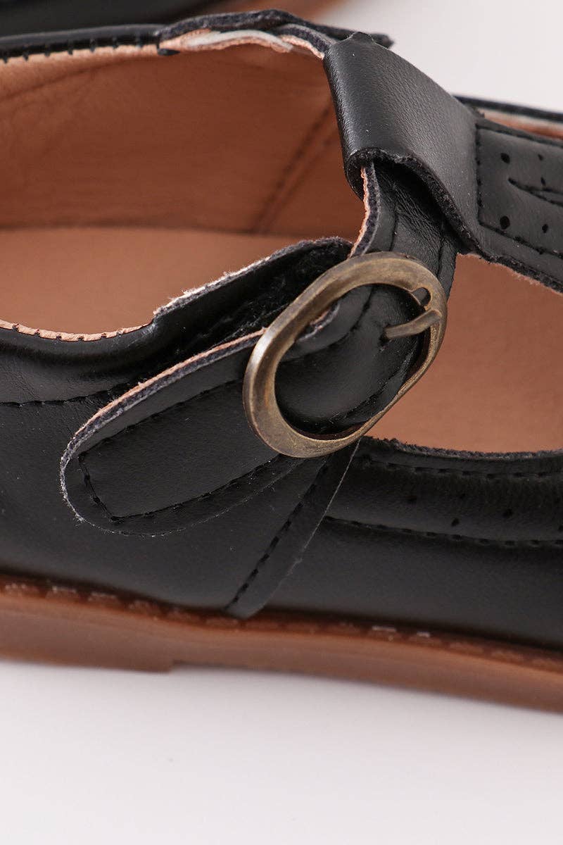 Black vintage leather shoes