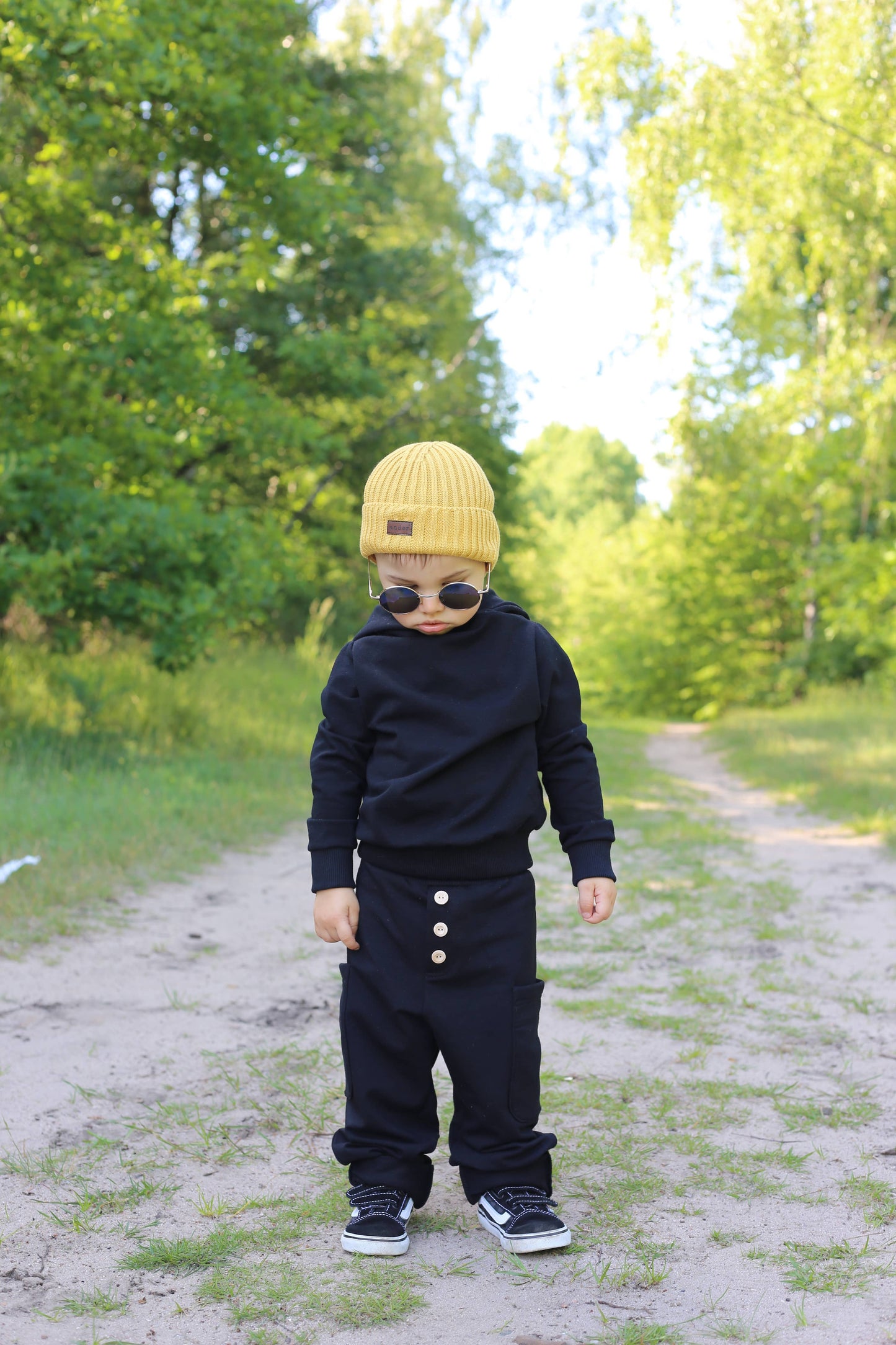 Beanie "Aldo" - Boy Hat Recycled Cotton Mustard
